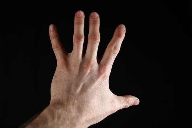 Five Finger Countdown stock photo