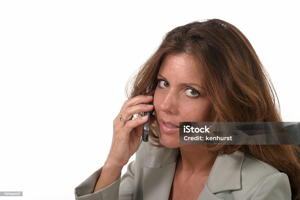 이그제큐티브 비즈니스 가진 여자 휴대폰 - 로열티 프리 갈색 머리 스톡 사진