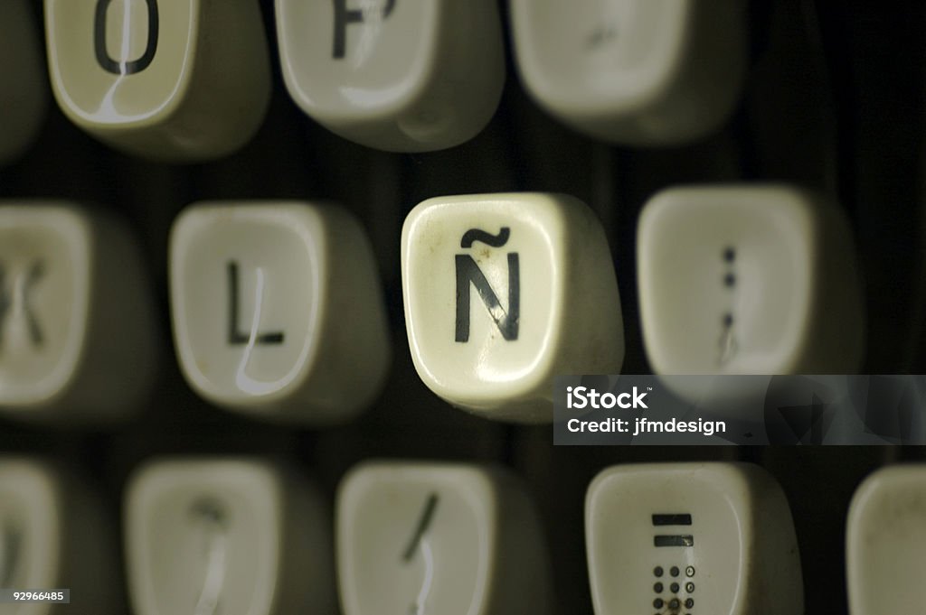 Spagnolo tastiera - Foto stock royalty-free di Alfabeto