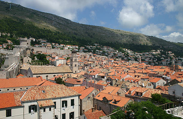 Dubrovnik hills stock photo