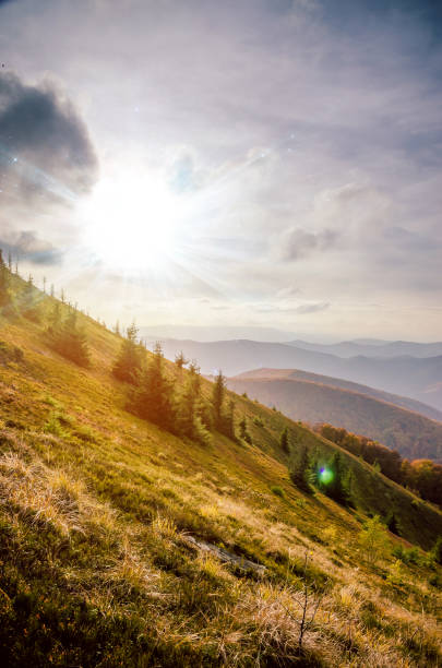 istock Autumn mountains in cloudly day 929670996