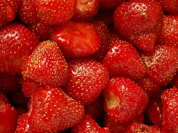 strawberries stock photo