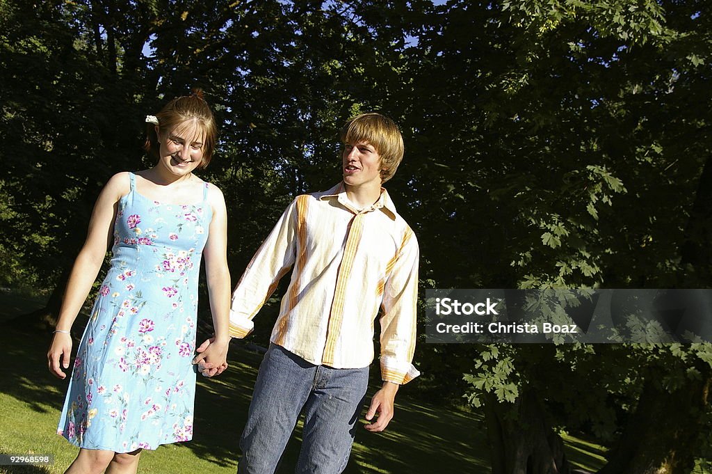 Couple in the Park  16-17 Years Stock Photo