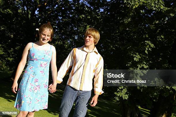 Couple In The Park Stock Photo - Download Image Now - 16-17 Years, 18-19 Years, Adolescence