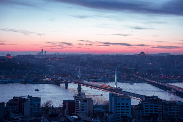 istock Sunset time to Istanbul bosphorus golden horn 929692724