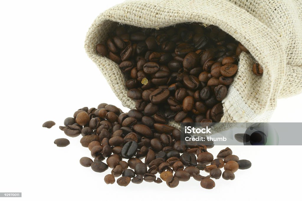 coffee in burlap sack  Bag Stock Photo