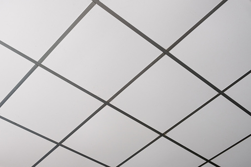 Pattern indoor ceilings white square