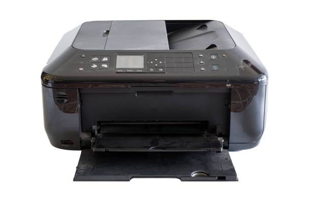 istock Black document printer toner and colors, isolated on background 929701484