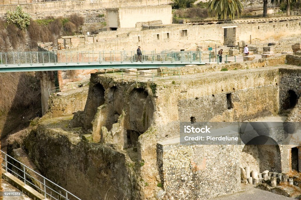 Herculaneum Excavações do 9, Nápoles, Itália - Royalty-free Antigo Foto de stock