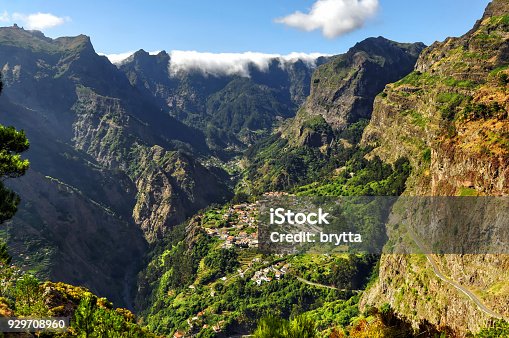 istock Aerial view on the rural village Curral das Freiras, Madeira Island Portugal 929708960
