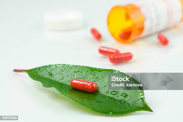 Red Tablette Auf Einem Grünen Blatt Stockfoto und mehr Bilder von Biologie - Biologie, Blatt - Pflanzenbestandteile, Bunt - Farbton