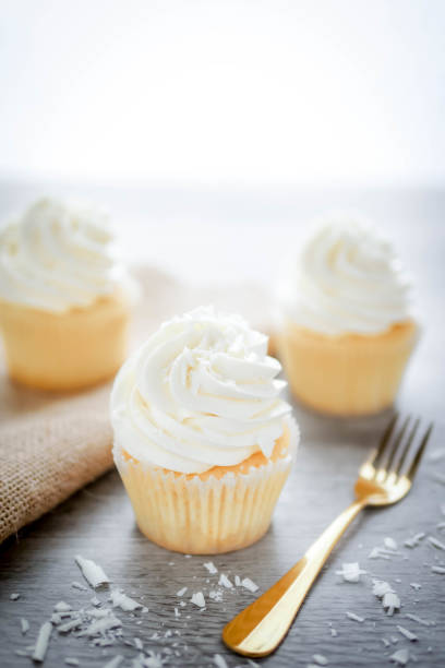 istock Vanilla cupcakes frosting with butter cream. 929720324