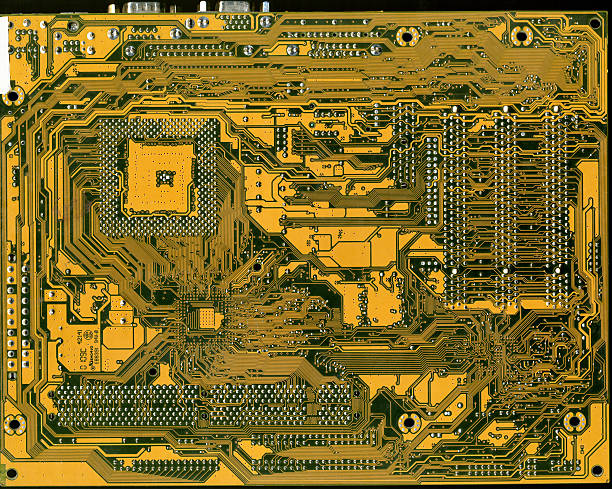 130+ A Close Up Of A Motherboards Circuit Paths Stock Photos, Pictures ...