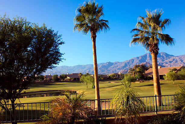 istock Morning in a desert golf community 92972740