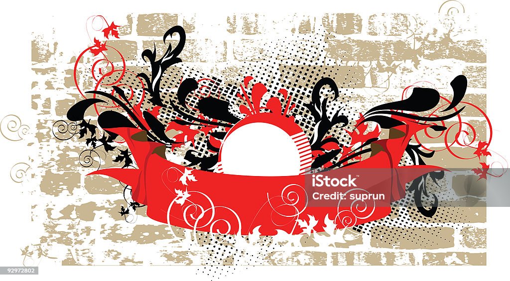 Floreale astratto Banner ornato - Illustrazione stock royalty-free di Abilità