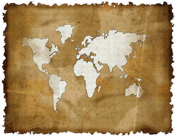 istock old world map on grunge retro paper 92973108