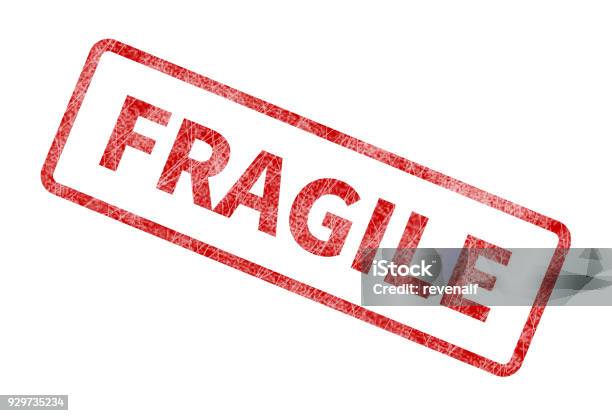 Fragile Stamp Red Grunge Seal Stock Illustration - Download Image Now - Fragile Sign, Fragility, Rubber Stamp