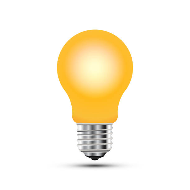 istock Concept on the topic of ideas. A realistic light bulb isolated on white background with shadow 929736400