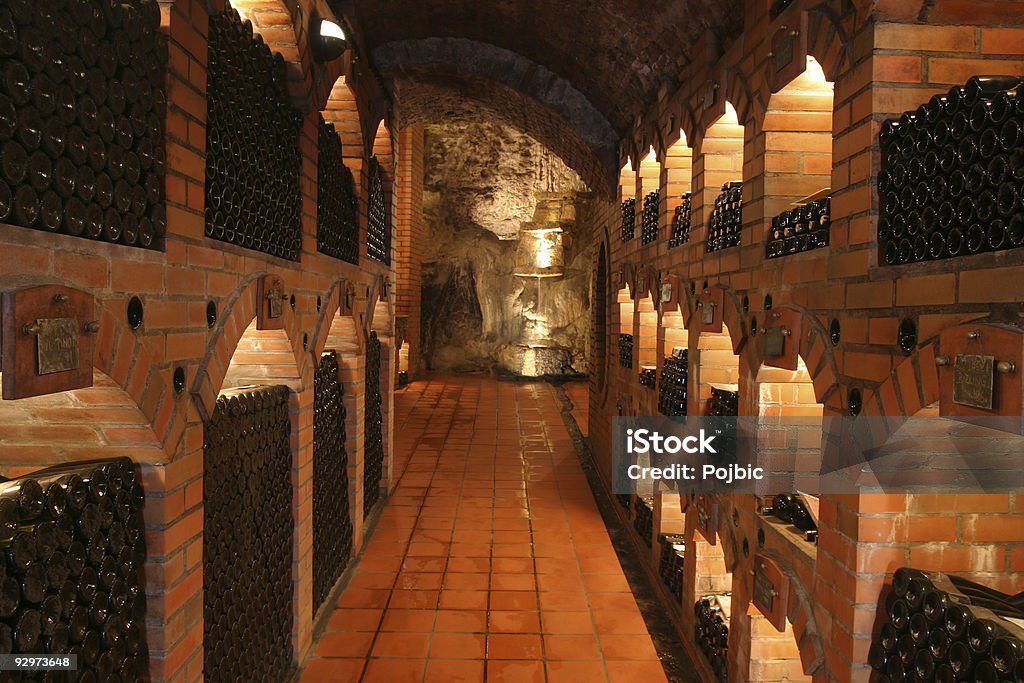 luxurious wine cellar  Basement Stock Photo