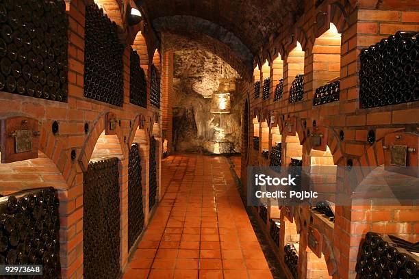 Luxurious Wine Cellar Stock Photo - Download Image Now - Basement, Bottle, Business