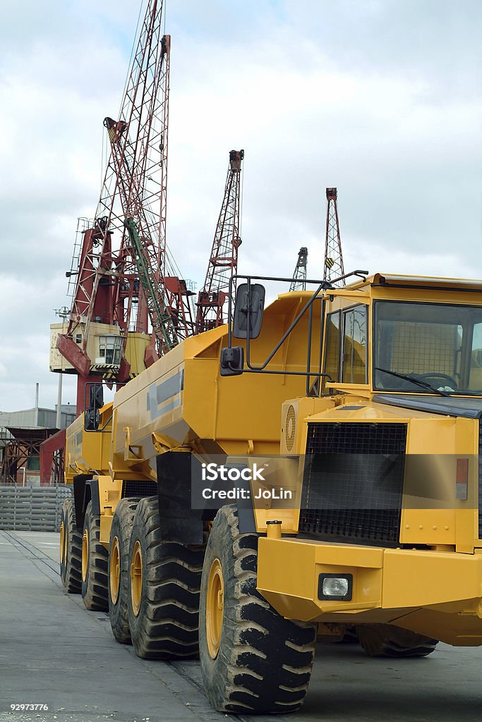 Big dumper Camião no porto - Royalty-free Atrelado de Carro Foto de stock