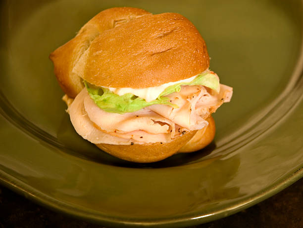 sandwich di tacchino - sandwich turkey cold cuts snack foto e immagini stock