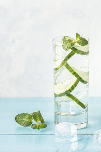 istock Cold and refreshing infused detox water with  cucumber. 929743096