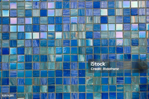 Blue Mosaic Texture Stock Photo - Download Image Now - Abstract, Arabia, Backgrounds