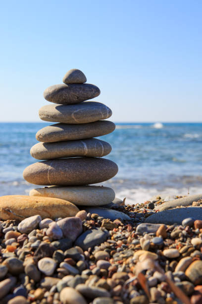 istock Spa stones balance on beach 929750640