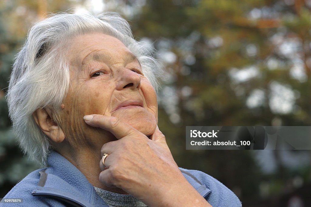 Elderly smiling  70-79 Years Stock Photo