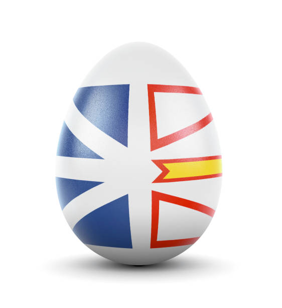 istock The flag of Newfoundland on a very realistic rendered egg.(series) 929755940