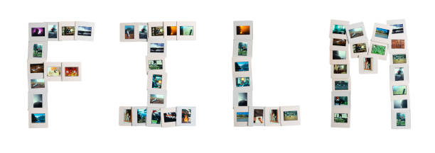 istock Film word written using photo slides with clipping path 929764084