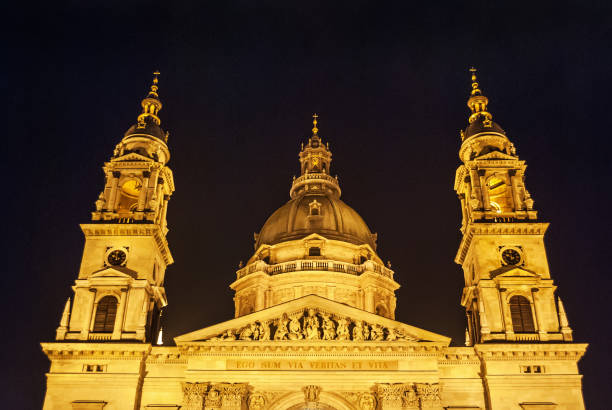istock St. Stephens Basilica, Budapest, Hungary, night photo 929764332