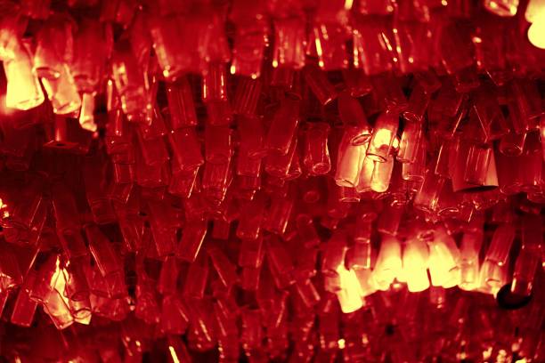 istock Roof covered with recycled glass bottles 929764988