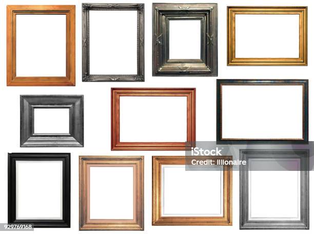 Foto de Coleção De Quadros Isolados e mais fotos de stock de Moldura de Quadro - Equipamento de arte e artesanato - Moldura de Quadro - Equipamento de arte e artesanato, Moldura de Quadro - Composição, Fotografia - Arte e artesanato