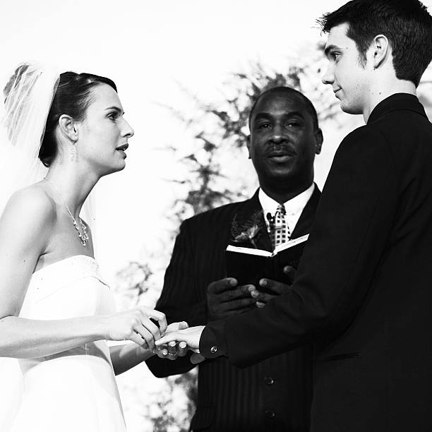 istock Black and White Marriage Portrait 92977105