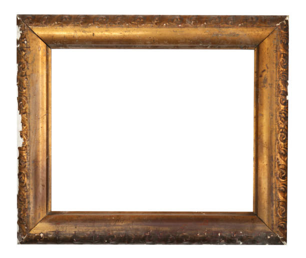 istock An old wooden frame isolated on a white background 929772300