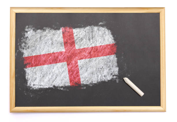 istock Blackboard with the national flag of England drawn on.(series) 929776430