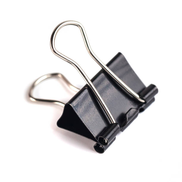 istock Black Paper clip isolated on white background 929781164