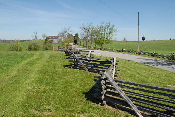 istock Rail fence along a rural Kentucky road 92978951