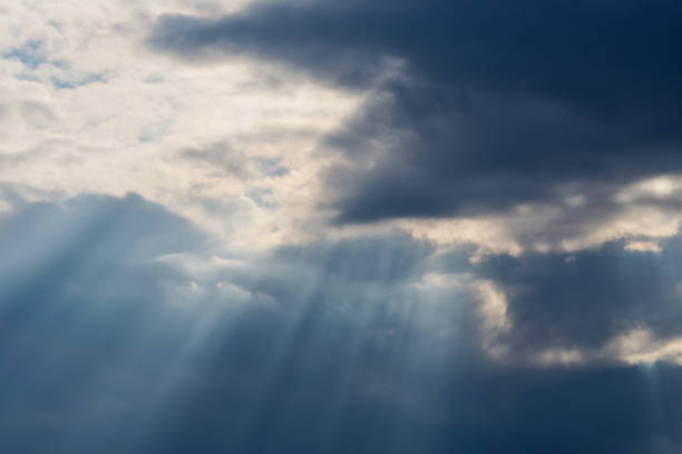istock Beautiful sunlight ray and cloudy in blue sky 929789912