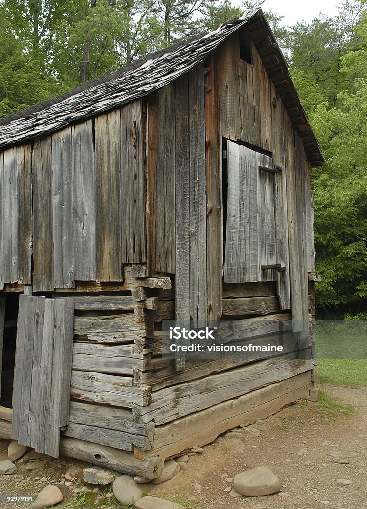 Tempo-battered celeiro na Cades Cove - Royalty-free Ao Ar Livre Foto de stock