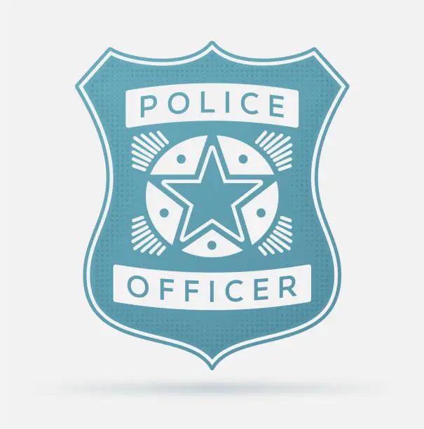 Vector illustration of Police Officer Badge