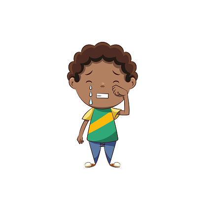 Boy Crying Stock Illustration - Download Image Now - African-American  Ethnicity, Crying, Cartoon - iStock