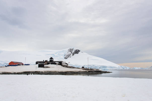 Chilean Antarctic research station stock photo