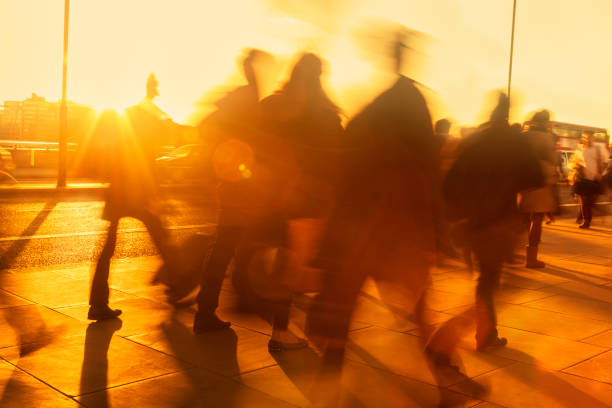 istock Business Commuters in Motion at Sunset, London 929800406