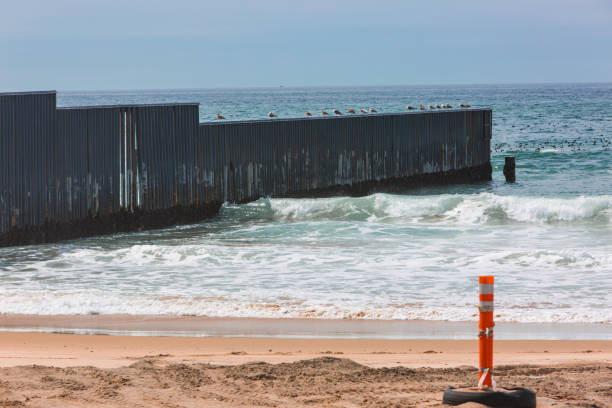 istock Border wall along the Mexico and USA side, from Mexico 929800518