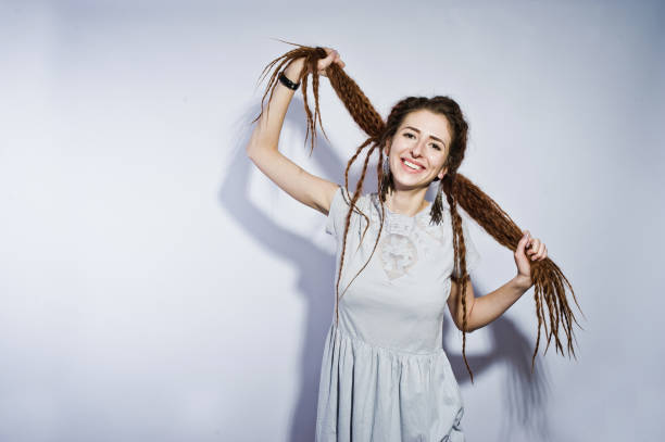 istock Studio shoot of girl with dreads. 929803662