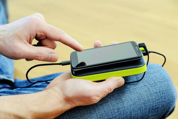 istock Smartphone and a power bank. 929805514