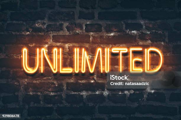 Unlimited Stock Photo - Download Image Now - Infinity, Opportunity, Single Word